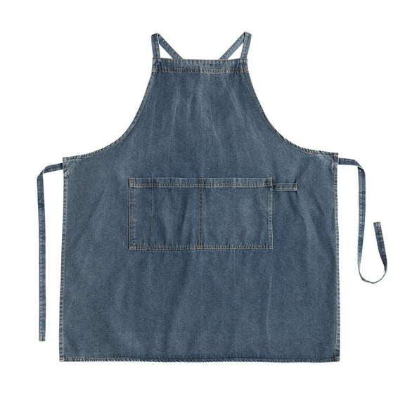 Elegant Jean Apron with Pockets for Men and Women for Cooking Gardening Painting Chef Uniform Pinafore Unisex