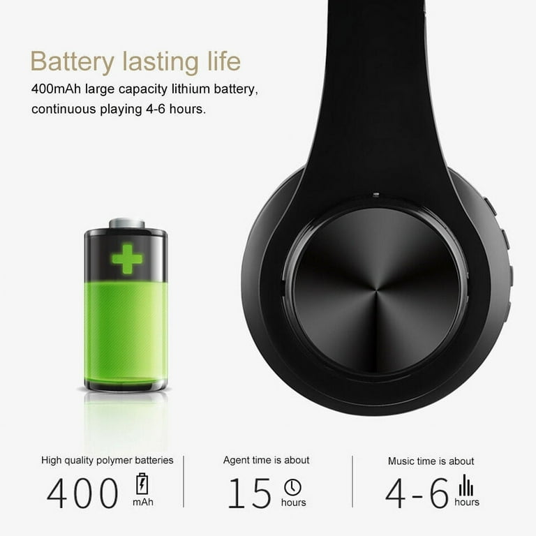 Bluetooth Headphones Over Ear Wireless Headphones with Microphone
