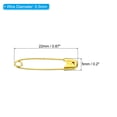 thumbnail image 2 of Uxcell Safety Pins 0.87 Inch Nickle Plated Small Sewing Pins Gold Tone 200Pcs, 2 of 5