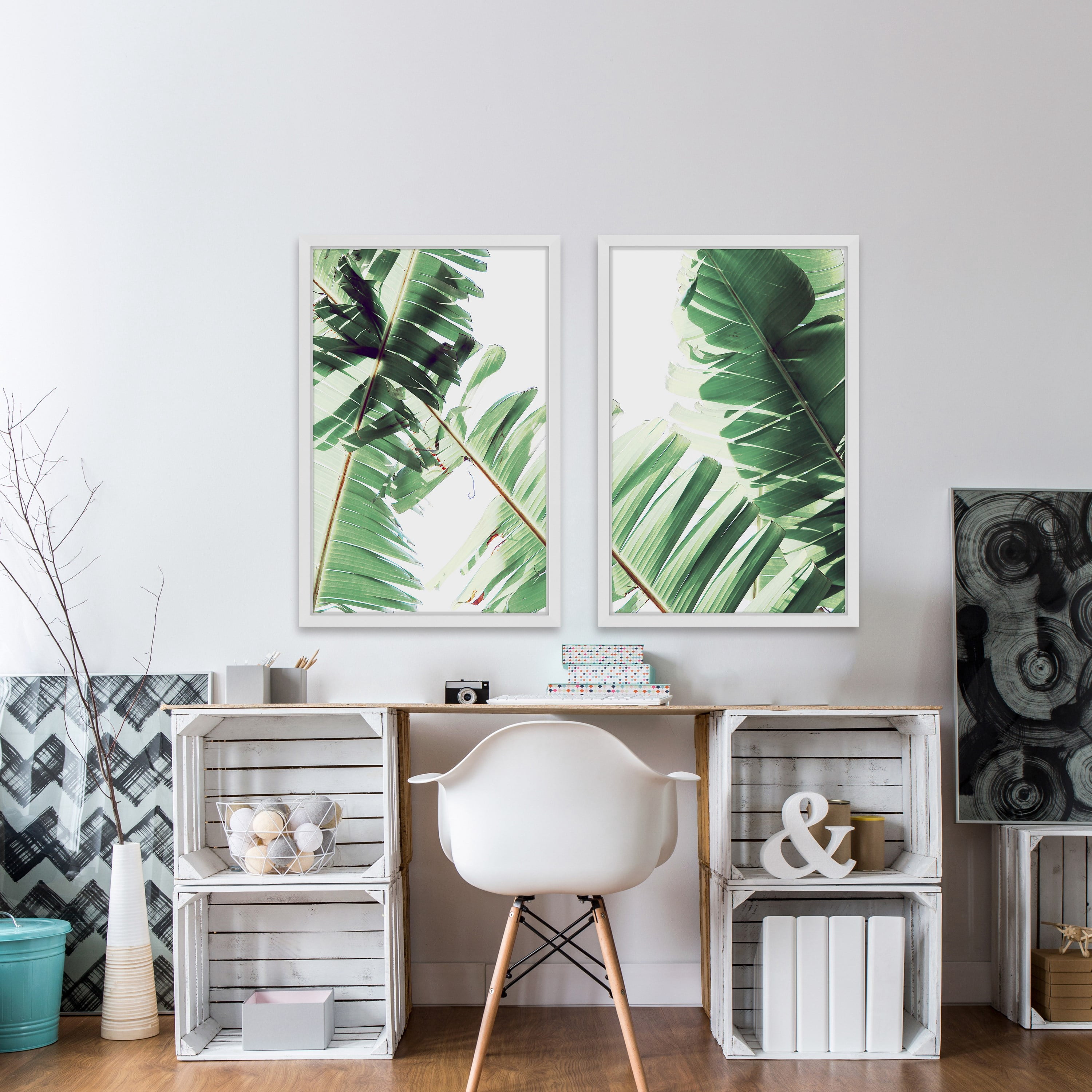 Marmont Hill Leaves Botanical Framed Photographic Art, Set of 2