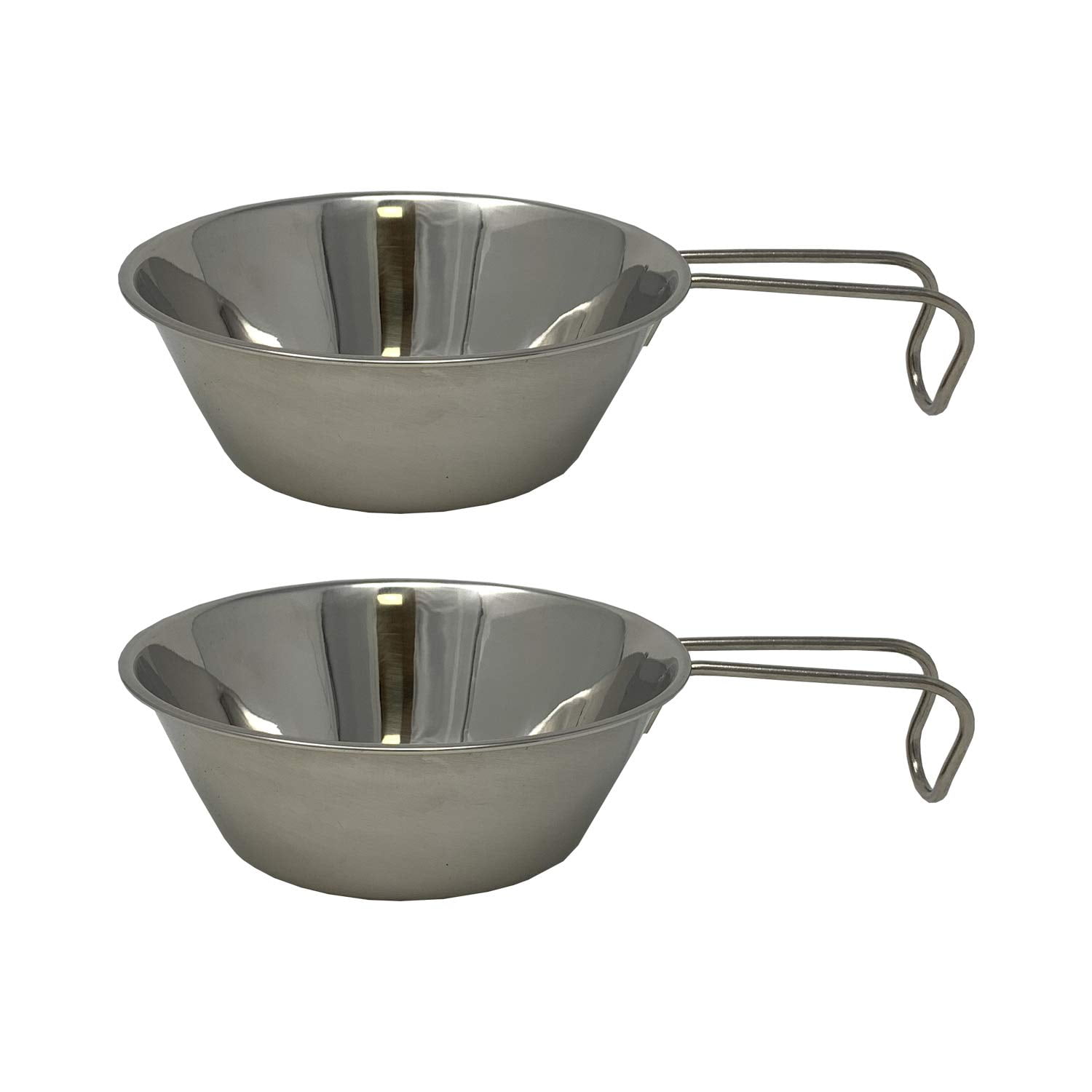 KD Home KD Home Camping Bowl with Handle, Stainless Steel Sierra