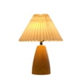 thumbnail image 3 of Walnut Shaped Desk Lamp With Pleated Shade, Faux Wood Grain Bedroom Bedside Table Lamp, Small Night Light With 3-Level Dimmable Brightness for Home Decor, 3 of 6