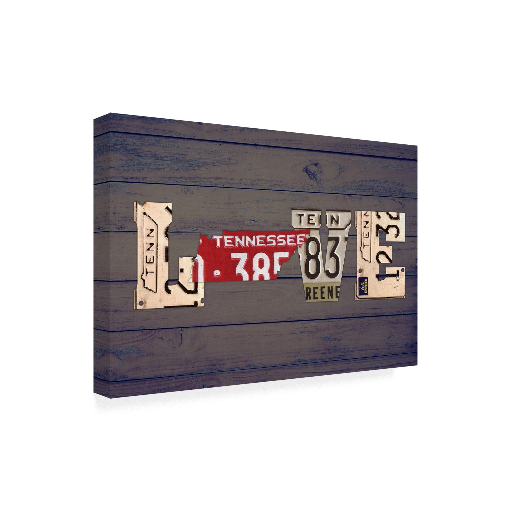 Trademark Fine Art 'TN State Love' Canvas Art by Design Turnpike