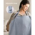 thumbnail image 5 of Nursing Cover, Breathable Breastfeeding Cover up with Arch Neckline for Women, Nursing Apron, 5 of 7