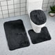 thumbnail image 4 of Set de alfombras antideslizantes de baño de 3 piezas de terciopelo suave y absorbente para ducha y inodoro, 4 of 8