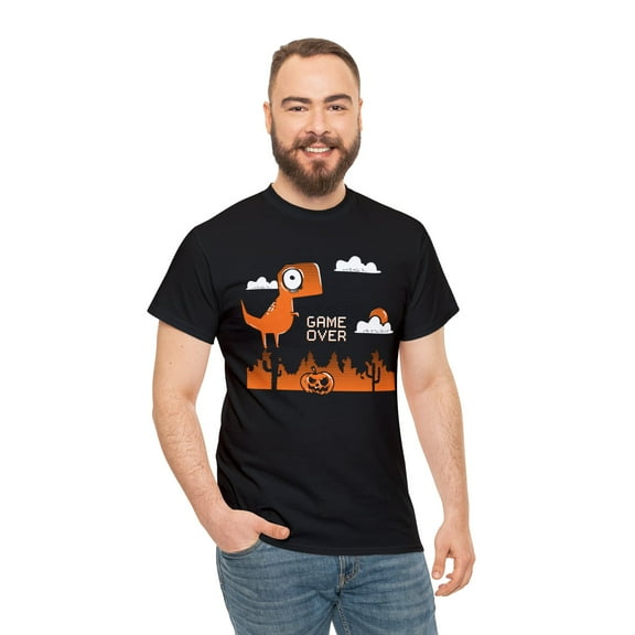 Funny Dinosaur Jack-o-lantern Game T-Shirt
