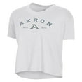 thumbnail image 2 of Women's Alternative Apparel  White Akron Zips Retro Jersey Headliner Cropped T-Shirt, 2 of 3