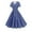 Blue, variant on SMihono Fashion Polka Dot Print Babydoll Summer 2025 Boho Dresses Deep V-Neck Ruffle Maxi Sundress,Short Sleeve Flowy Beach Party Dress Black XXL