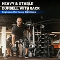 thumbnail image 3 of 135 lb Dumbbell Set with Rack, Rubber Encased Hex Free Weights for Home Gym Strength Training, 3 of 6