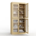 thumbnail image 7 of 100% Solid Wood 32" Bathroom Cabinet with Frosted Glass Doors and Adjustable Shelves, 7 of 7