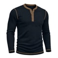 thumbnail image 4 of Guluxicc Men's Knit Shirts Button Crew Neck Long Sleeve Tops for Everyday Wear Summer Casual Outfits, 4 of 6