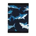 thumbnail image 3 of CHAQLIN Shark Ocean Blue Children's Wallet for Outdoor, Polyester Kids Trifold Wallet with Foldable Lightweight Trifold Card Wallet, 3 of 7