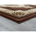 thumbnail image 2 of United Weavers Drachma Patras Traditional Medallion Accent Rug, Chocolate, 1'10" x 2'8", 2 of 5