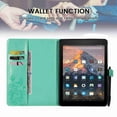 thumbnail image 5 of Dteck Case for All-New Fire HD 10 & HD 10 Plus 10.1" Tablet (11th Generation, 2021 Release) - Multi-Angle Folio Stand Premium Embossed Leather Protective Smart Cover with Auto Wake Sleep, Green, 5 of 5