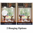 thumbnail image 6 of Independence Day Tie Up Valances Curtain, Adjustable Kitchen Retro Five-Pointed Star U.S. Flag Farm Funny Cow Valances for Windows Decor, Rod Pocket Short Curtains Set for Bedroom/Bathroom, 54"x18", 6 of 9