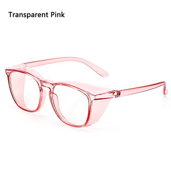 for Men and Women UV400 Protection Anti-saliva Anti Pollen Goggles Safety Glasses Anti-fog Blue Light Blocking Glasses TRANSPARENT PINK