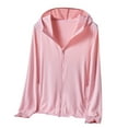 thumbnail image 3 of Women's UPF 50+ Sun Protective Hoodie, Zip Front Lightweight Hiking Shirt, Long Sleeve UV Protection Top, Breathable Running Shirt, Casual Sun Hoodie, Outdoor Activewear Red L, 3 of 5