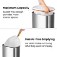 thumbnail image 4 of 24 Gallon Extra Large Touchless Sensor Trash Can with AbsorbX Odor Filter, 91L Commercial Stainless Steel Automatic Kitchen Bin for Home, Office, Restaurant, Commercial Lobby, Store, 4 of 5