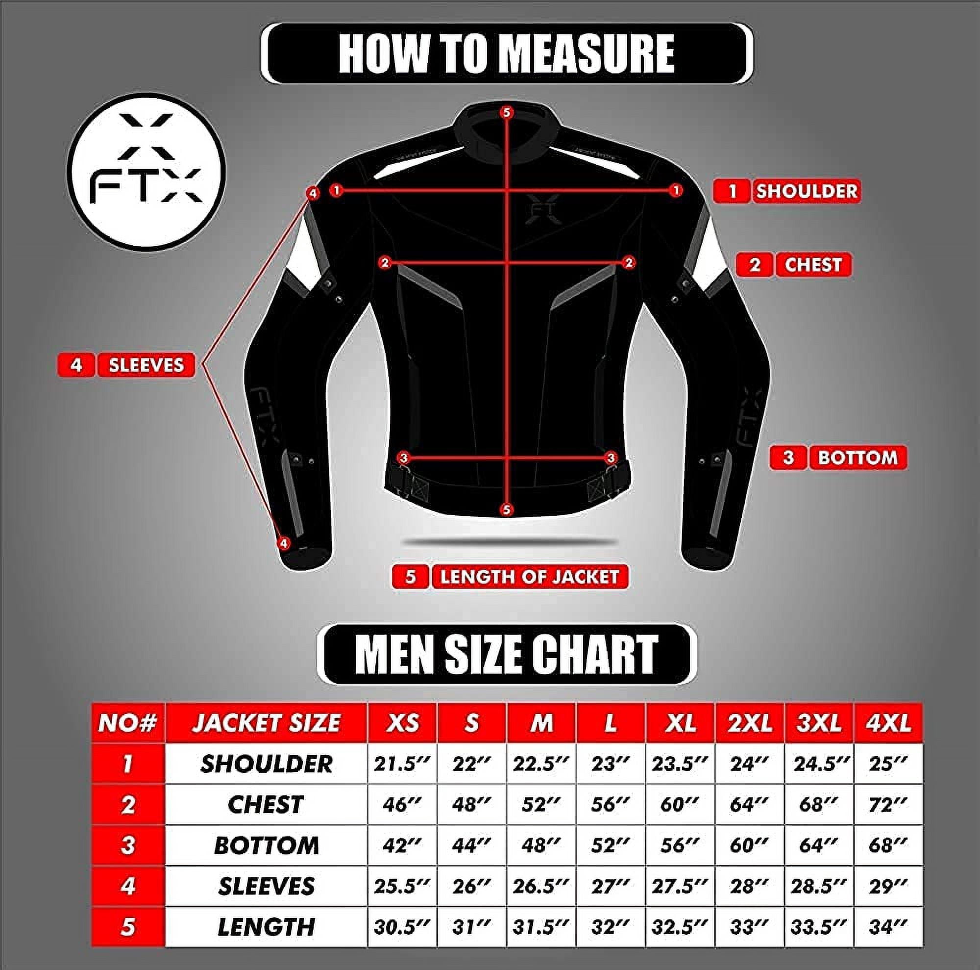 FTX Motorcycle Jacket For Men Waterproof Riding Jacket Textile Windproof Men's Safety Jacket Textile Motorbike CE Armored All Season Hi-Vis Reflective Jacket (Full Black, s)