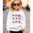 thumbnail image 3 of 4th of July Patriotic Sweatshirt for Women & Kids USA Red White Blue Family Matching Crewneck White Sweatshirt Youth Small, 3 of 8