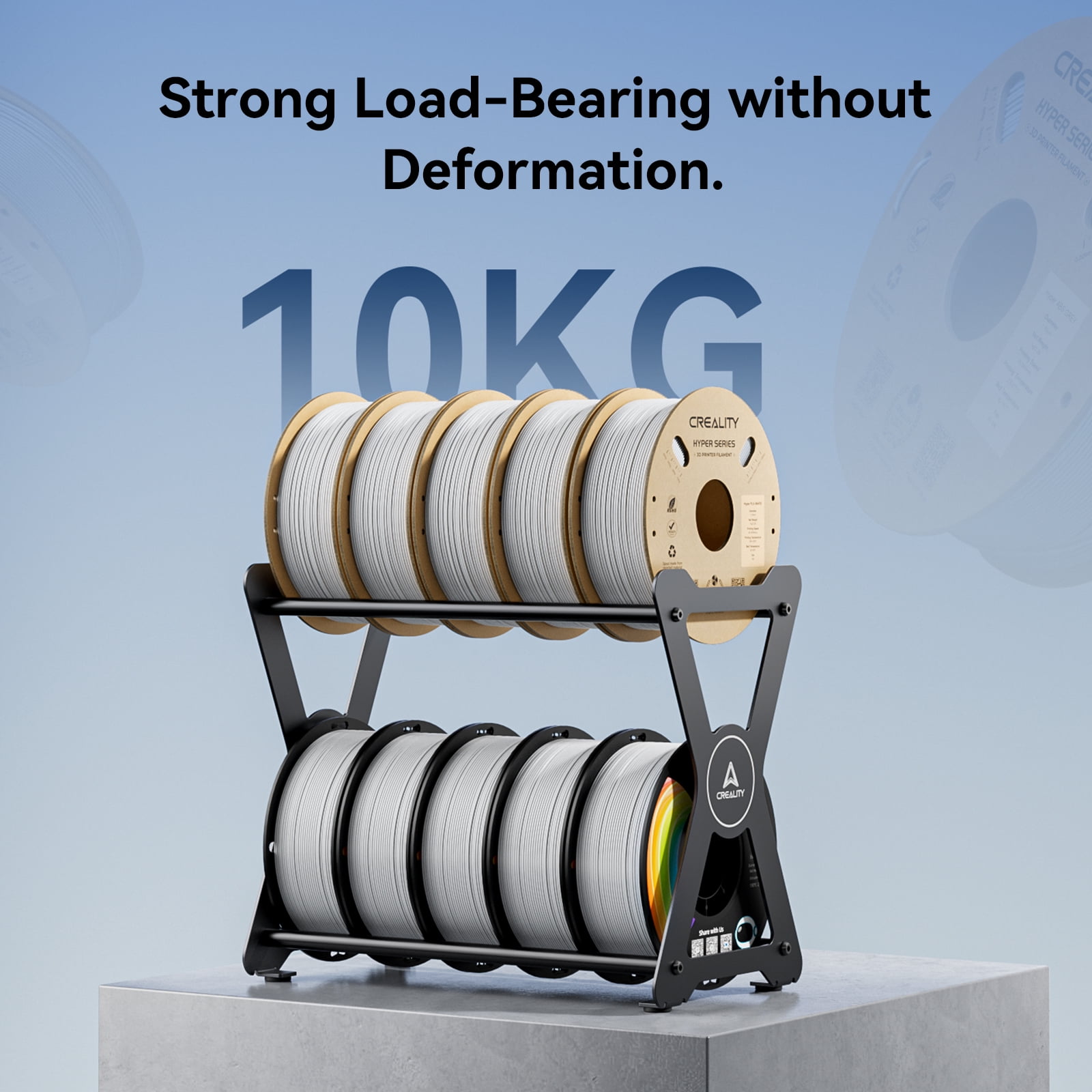 Creality Filament Storage Box Support 10kg of Filaments Storage Dual-tiered Storage Stable and Shake-free  Dual Magnetic Lock Tight Design