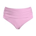 thumbnail image 5 of MNCEKFOD Womens Swim Bottoms Summer Beach High Waist Pleated Swim Trunks Double Layered Triangle Swimsuit Bathing Suit Bottoms Pink XXL, 5 of 6