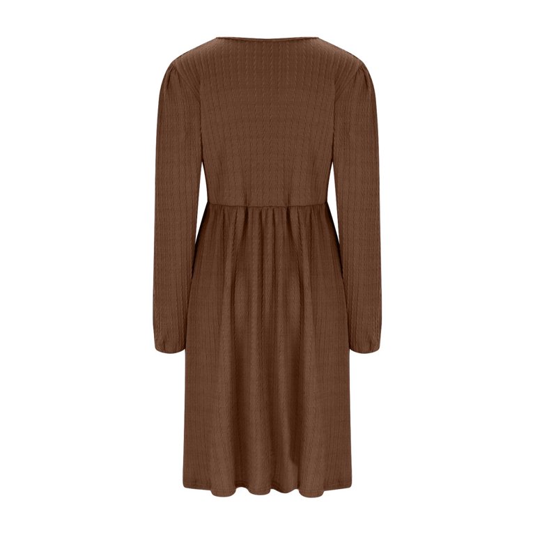 ls fashion dresses Ksubi Women's Crawford LS Mini Dress Chocolate, Brown, Size XS