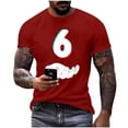 thumbnail image 2 of Tops para hombre, blusas y camisas de manga corta con cuello redondo para hombre, jersey informal con cuello redondo estampado para hombre, pantalones cortos deportivos para fitness, blusa de poliéste, 2 of 5