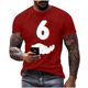 thumbnail image 2 of Tops para hombre, blusas y camisas de manga corta con cuello redondo para hombre, jersey informal con cuello redondo estampado para hombre, pantalones cortos deportivos para fitness, blusa de poliéste, 2 of 5