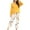 Z12-Yellow, variant on Leesechin Women's Sleepwear Set Loungewear Loose Long Sleeves Shirt + Long Pants Pajamas Two-piece Suit