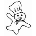 thumbnail image 2 of Vinyl Adhesive Pillsbury Doughboy Bake Chef Mascot Wall Decal | 20" x 25" Home Cooking Decor Removable Kitchen Pantry Wall Art Design Bake Lovers Pancake Cookies Brownies Decoration Sticker, 2 of 5