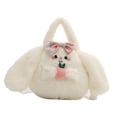thumbnail image 3 of Bolso bandolera de peluche Bolso de peluche con correa ajustable Portátil Cómodo Novedad Blanco, 3 of 7