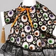 thumbnail image 5 of Halloween Eyeball Print Witch Outfit with Lace Hat, Fits 23 Inch Porch Goose Statue, by Sktrjpolfis, 5 of 6