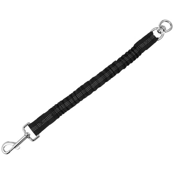 Pawsdot Nylon Dog Training Leash Bungee Extension Leads Black 1Pcs for Dog Leash Hiking