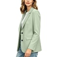 thumbnail image 5 of Perfectbot Women's Notch Collared Blazer 2 Button Long Sleeve Suit Jacket Office Business Outfits, 5 of 7