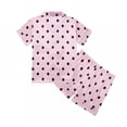 thumbnail image 2 of Uccdo Little Girls Boys Button Down Pajama Sets Teenagers Kids Satin Silk Short Sleeve Shirts + Shorts Sleepwear 5-14Y, 2 of 8