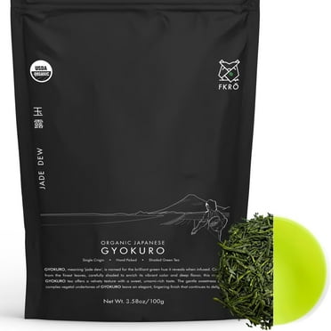 Organic Gyokuro | Premium Japanese Shade-Grown Green Tea | Hand-Picked Loose Leaf Tea, Shaded For 21 Days | Freshly Flown From Japan Monthly (100G/3.5Oz Pouch)