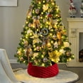 thumbnail image 1 of Festive Holiday Tree Skirt Featuring Elegant Snowflake Designs And Realistic Trim For Seasonal Home, 1 of 4