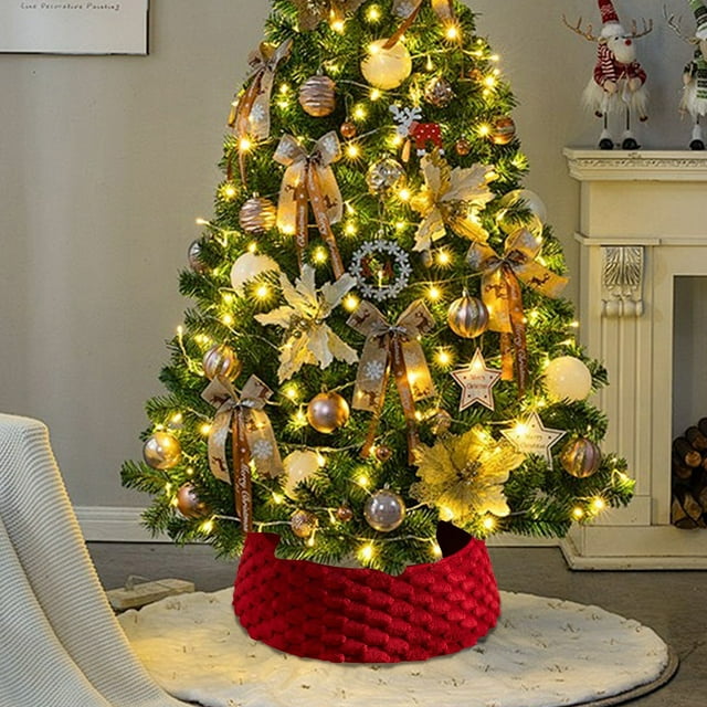 Festive Holiday Tree Skirt Featuring Elegant Snowflake Designs And Realistic Trim For Seasonal Home