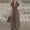 Coffee, variant on HOMBOM Lapel Wedding Guest Dresses for Women Maxi Plus Size Formal Waisted Short Sleeve Beach Ladies Long A-Line Dress Casual