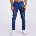thumbnail image 2 of Men Jeans Slim Fit Stretch Skinny Sport Denim Jeans Comfort Flex Waist Solid Color Street Style Trendy Pants for Men, 2 of 8