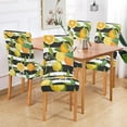 thumbnail image 6 of Orange and Lemon Versatile Chair Slipcovers for Dining Room, Stretchy Cloth Chair Covers, Armless Dining Chairs Covers Set of 4, Chair Covers Washable, 6 of 6