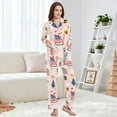 thumbnail image 4 of FORMRS Womens Pajama Set Long Sleeve Top and Pants with Pockets Soft Comfy Lounge Sleepwear, Sizes S-2XL, Blue Christmas Santa, 4 of 7