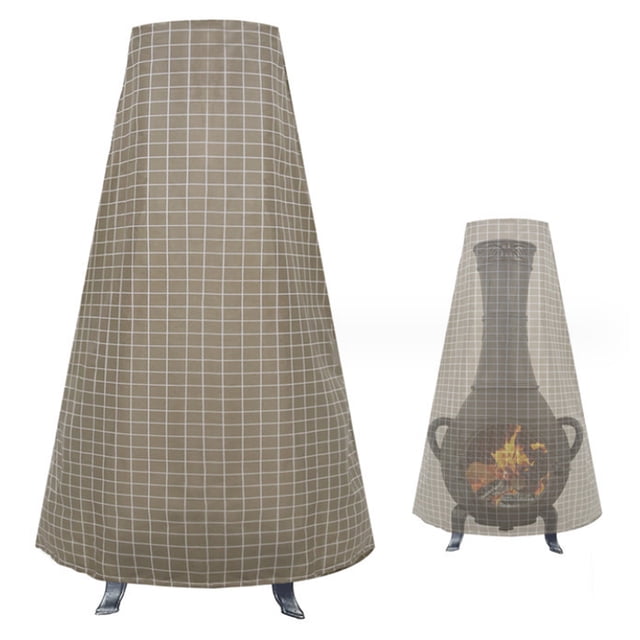 Waterproof Chiminea Cover, 210D Oxford Cloth Material Chiminea Defender Dust Prevention Fits Most Fire Pits Easy to Use Chiminea Fire Pit Cover for Gardens Balconies