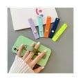 thumbnail image 4 of Candy Color Finger Ring Holder Silicon Phone Hand Band Push Pull Grip Stand-Black, 4 of 5