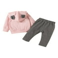 thumbnail image 4 of Baby Girls 2Pcs Fall Long Sleeve Ruffle Hoodie and Pants Outfits, 4 of 9
