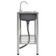thumbnail image 3 of vidaXL Camping Sink Single Basin with Tap Stainless Steel, 3 of 8