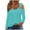 Sky Blue, variant on ZQGJB Long Sleeve Off the Shoulder Tops for Women Casual Spring Solid Color Strappy V Neck Tunic Blouse Loose Oversized Comfy Pullover Tshirt Hot Pink XXL