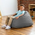 thumbnail image 5 of Jaxx Gumdrop Jr. Kids Bean Bag for Early Childhood & Educational Environments, Premium Vinyl - Charcoal, 5 of 6