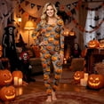 thumbnail image 2 of Halloween Family Matching Pajamas Sets, Halloween Ghost Family Loungewear Spooky Sleepwear Indoor, Home Relaxing Casual Daily Wear Pjs for Seasonal Halloween Holiday Party for Family, 2 of 7